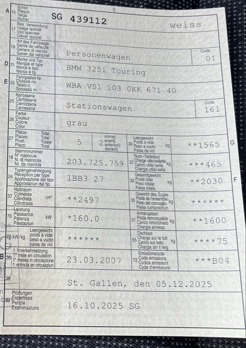 BMW Autos: BMW 325i Touring – Gebraucht aus Wil SG von SeKu94 7