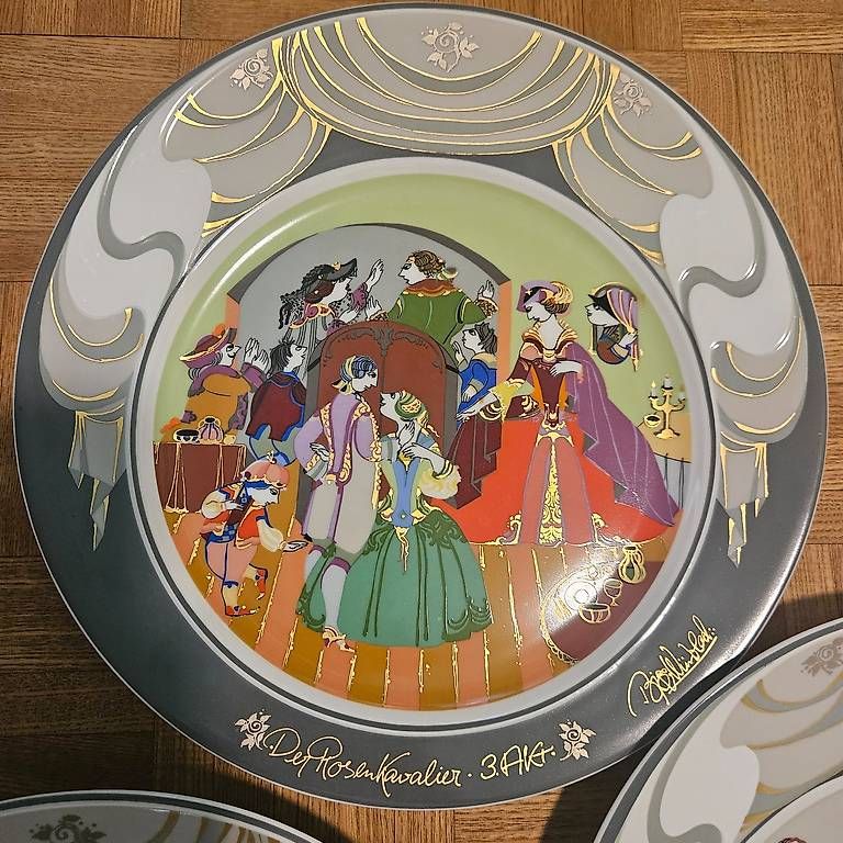 Rosenthal Piatti: Rosenthal: Der Rosenkavalier 3er-Set Teller – Usato da Berikon venduto da LaGizmo5 3