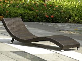 Rattan Liege ohne Kissen