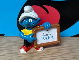 Schlumpf mit Bilderrahmen: Bester Papa