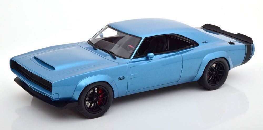 Dodge Modellautos: Dodge Super Charger SEMA Concept 1968 hellblau met. / – Neu und originalverpackt aus Gerlafingen von espero88