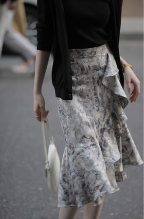 completely new Satin office lady skirt