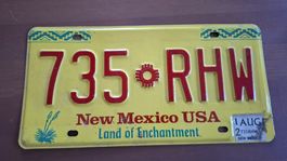 Nummernschild USA  Plaque d'immatriculation New Mexico USA 