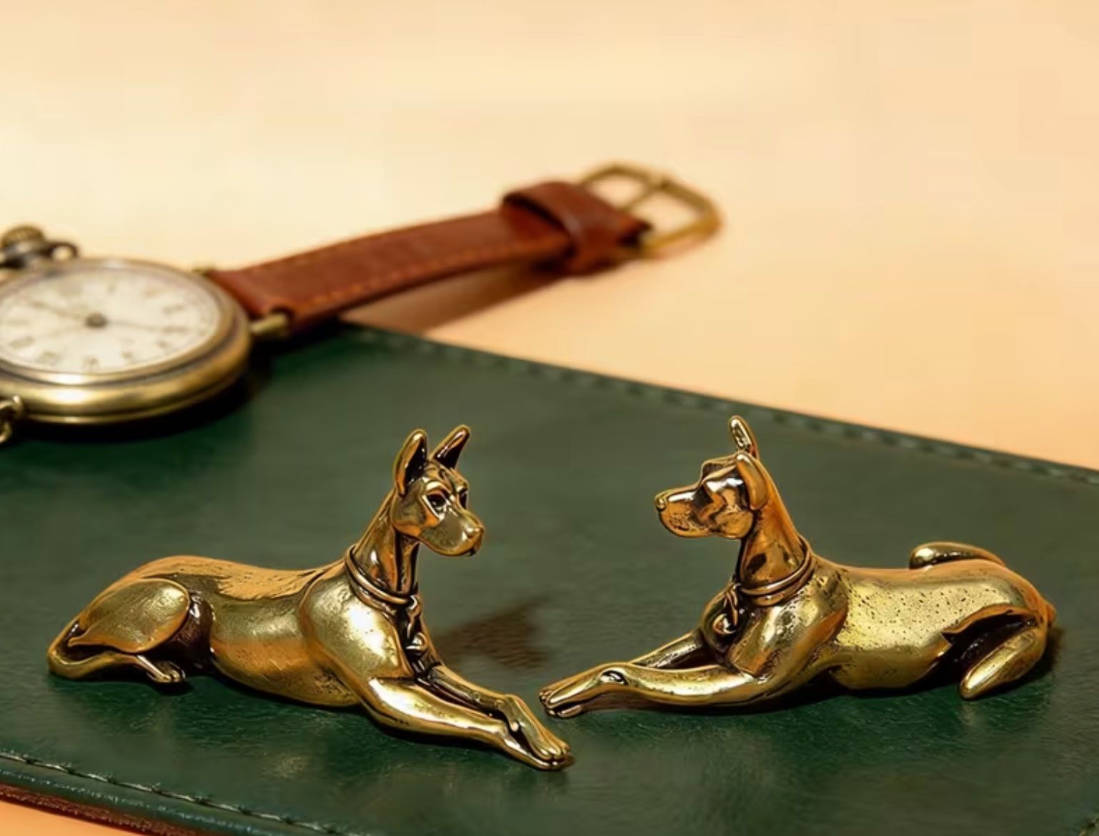 Statuette: Hund Dobermann Miniaturfigur aus massivem Messing – Nuovo e nell'imballaggio originale da Langenthal venduto da Seelenfreunde 5
