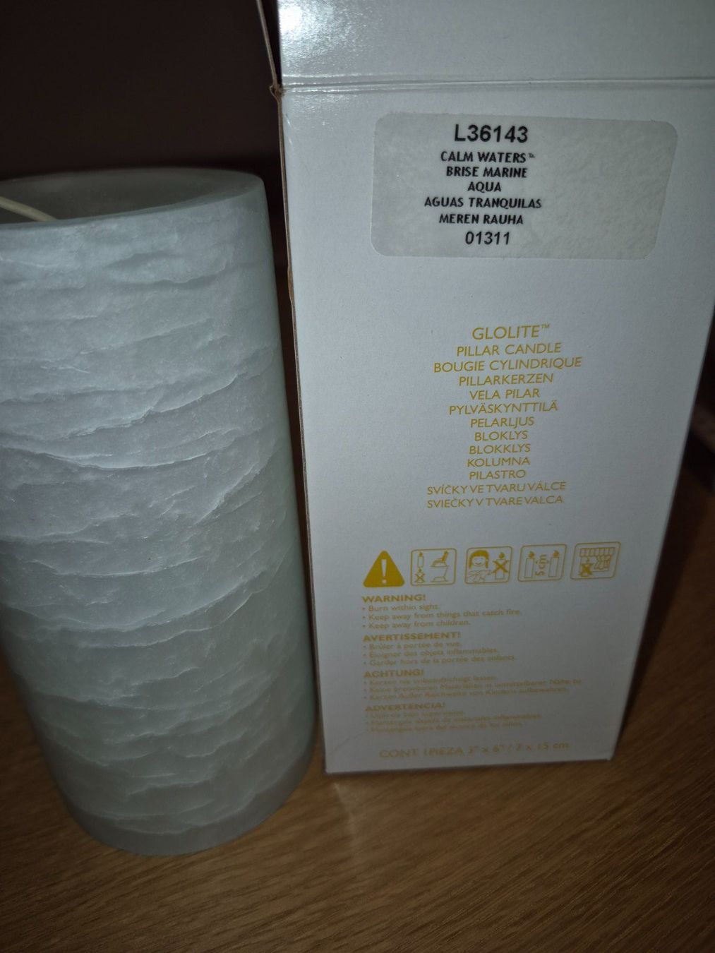 Partylite Kerzen: Partylite Glolite Pillarkerze Aqua – Neu (gemäss Beschreibung) aus Buttikon SZ von sefa02 1