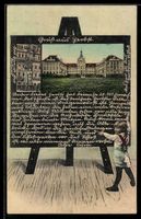 Schultafel-AK Zerbst, Ansicht vom Schlos