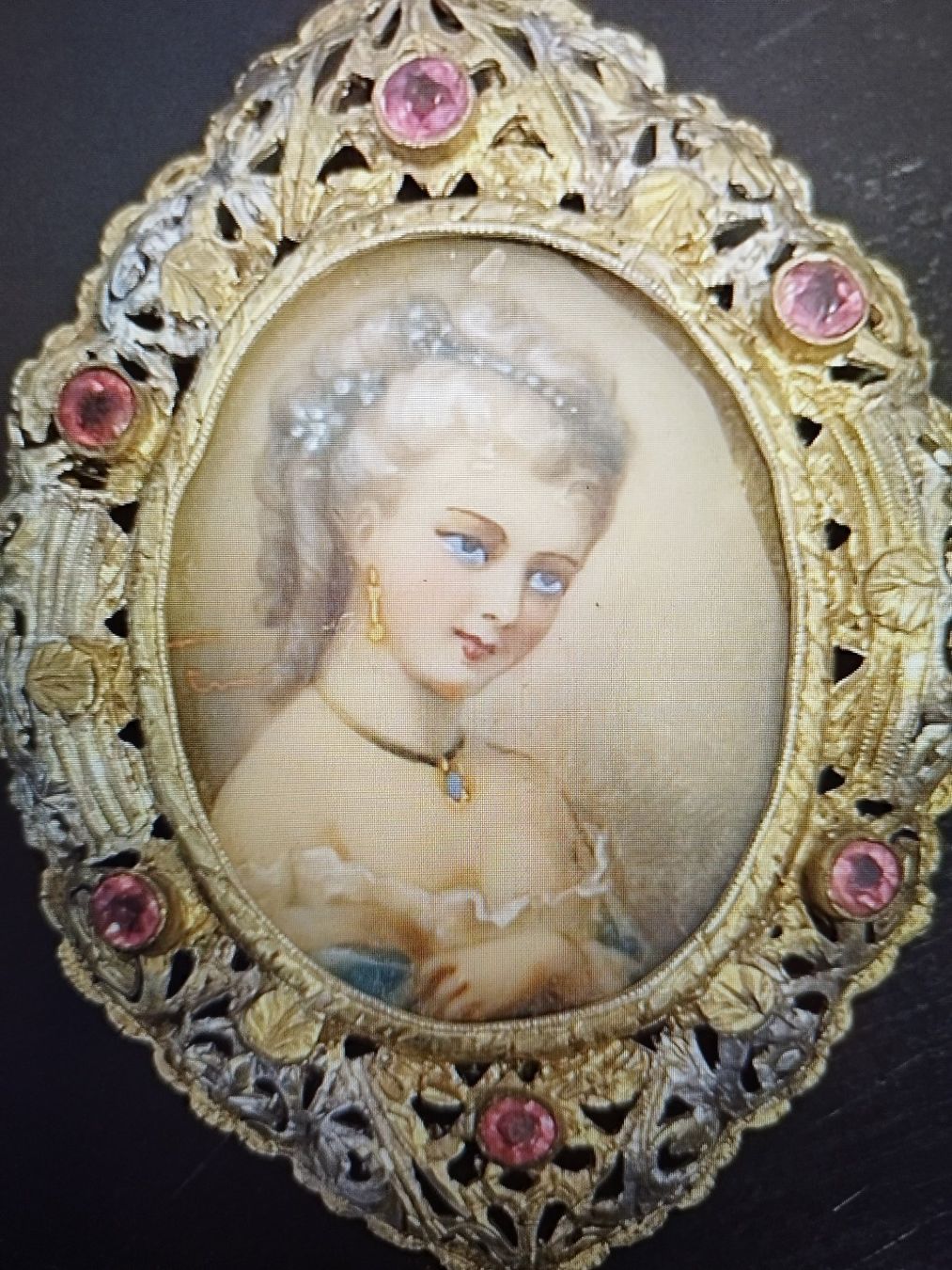 Ciondoli: Vintage Silber Hals-Anhänger Handgemalt – Usato da Basel venduto da pro_79rs