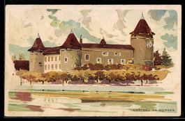 Künstler-AK Morges, Chateau de Morges