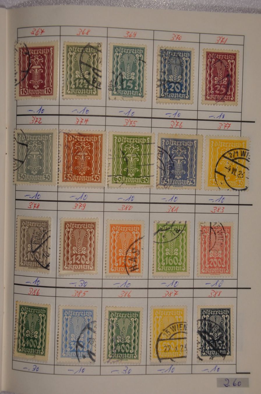 Alle Briefmarken: Österreich alte Werte in Rundsendeheft – Gebraucht aus Wolfhalden von Zinauktion 6