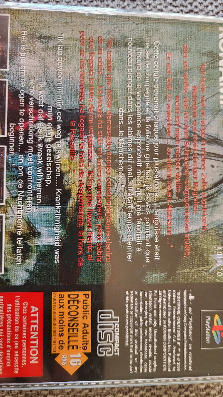 Giochi: Nightmare Creatures 2 / Playstation 1 Spiel."selten" Kompl. – Nuovo (secondo la descrizione) da Biel/Bienne venduto da Retrohr 5