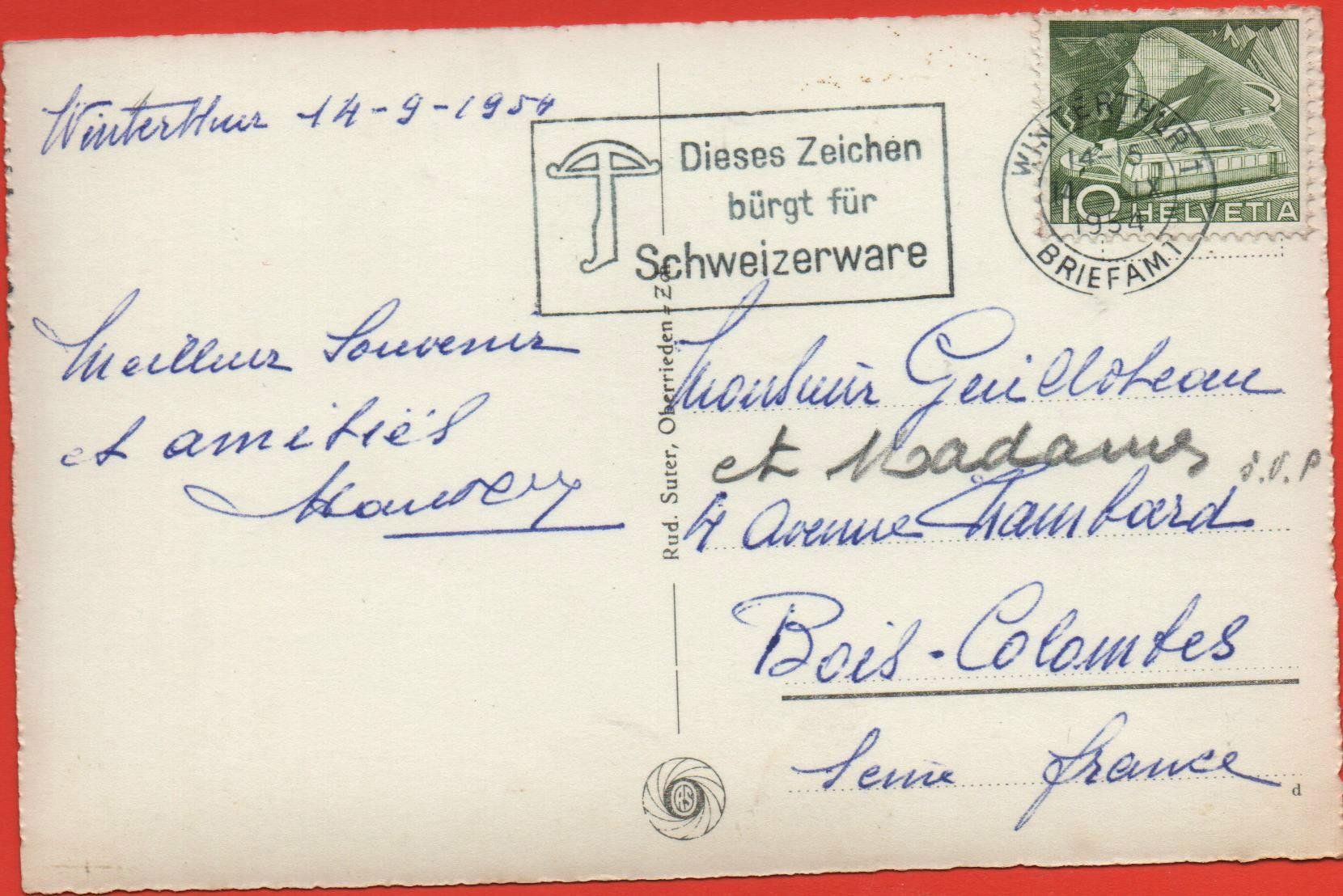 Cartoline postali: WINTERTHUR Bahnhofplatz - Bus, Auto – Usato da Jona venduto da philajona 1