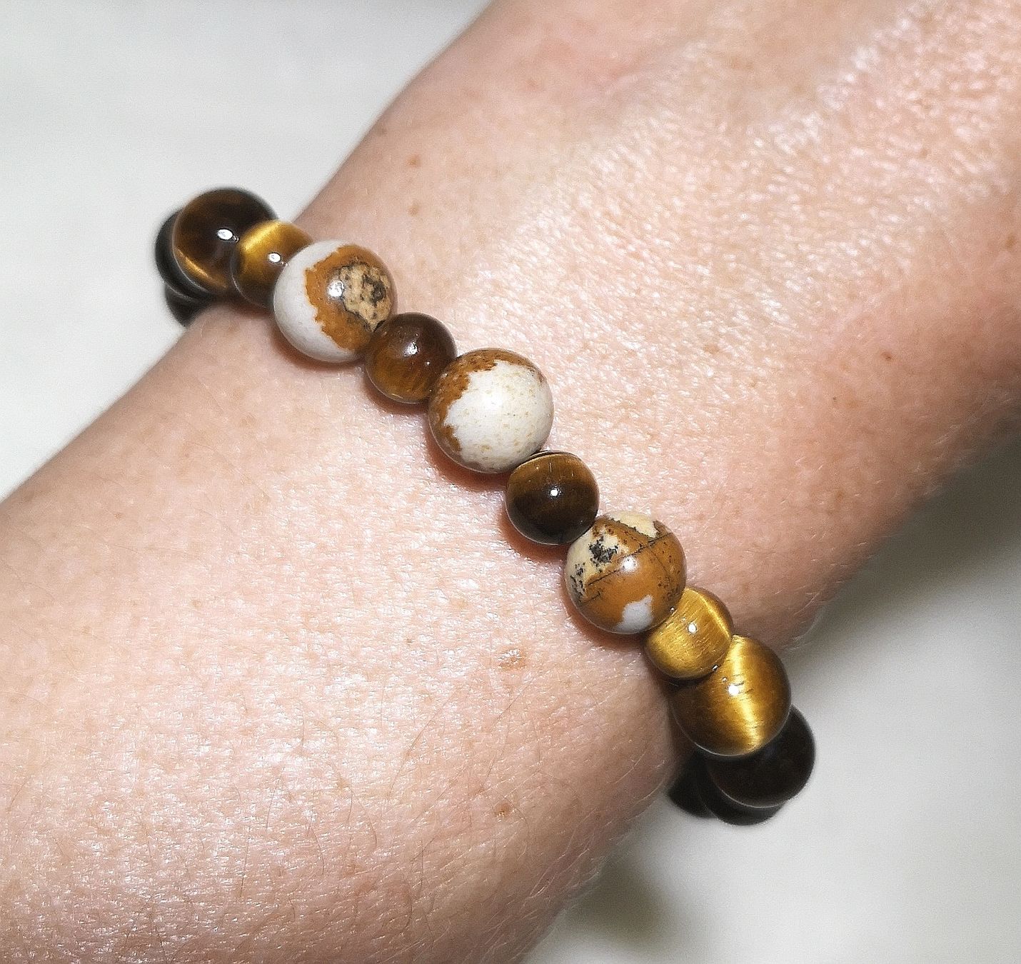 Bracciali & Braccialetti: Steinarmk. mit Tigerauge - Spendenaktion – Nuovo (secondo la descrizione) da Unterkulm venduto da Nachtigall 2
