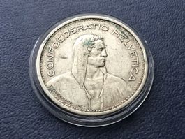5 Franken Silbermünze 1931 m.13 sterne über Kopf ungereinigt