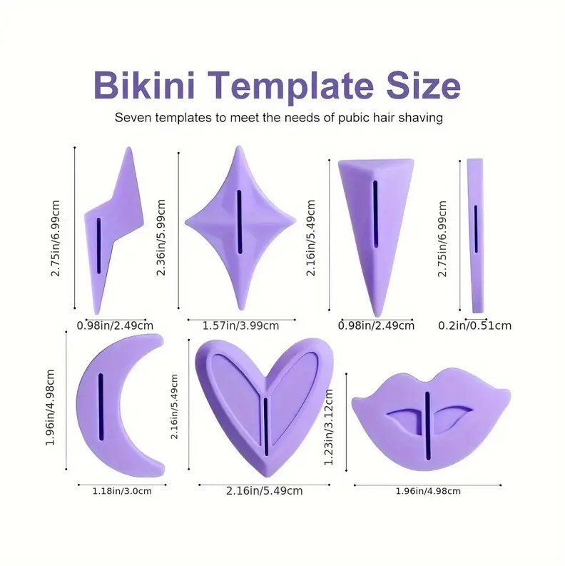Rasierapparate & Rasierklingen: 7-teilige Rasierschablone mit Bikini-Trimmer-Rasierer – Neu und originalverpackt aus Gümligen von Farrolito 3