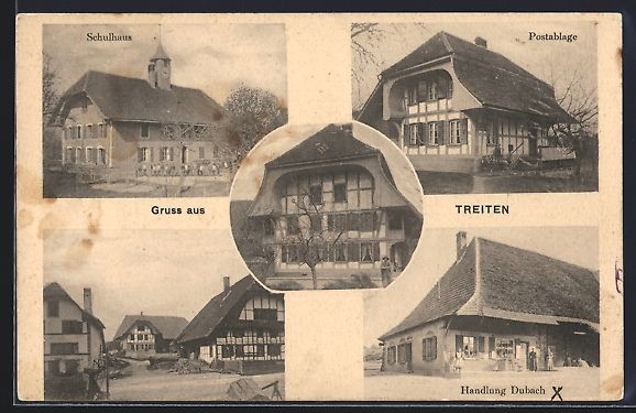 Cartoline postali: Treiten, Handlung Dubach, Schulhaus und  – Usato da Berlin venduto da bartko-reher