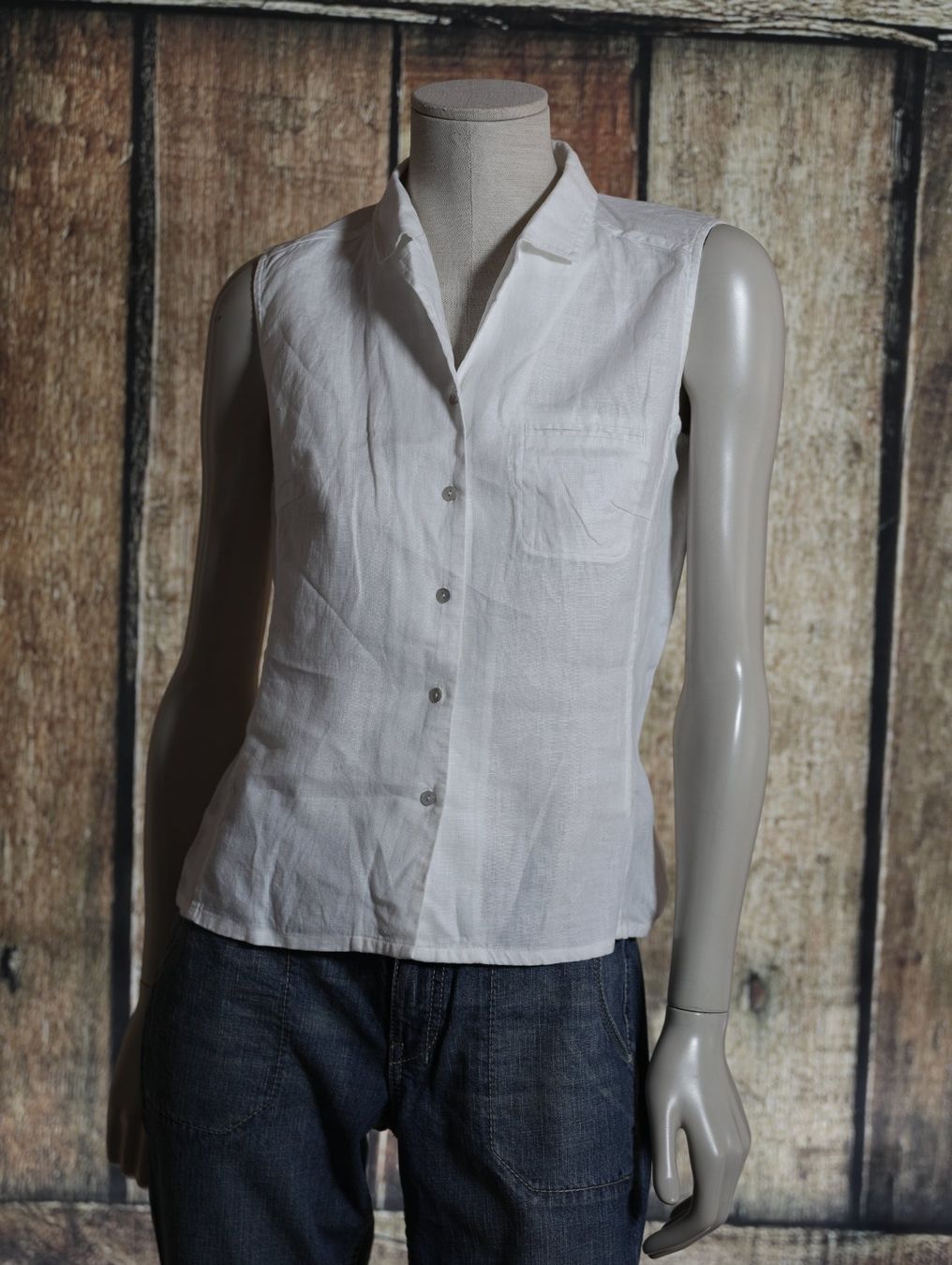 H&M Camicette: Leinenbluse o.A., H&M, weiss, neuwert. Gr.38 – Nuovo (secondo la descrizione) da Thusis venduto da cwe_7gjm
