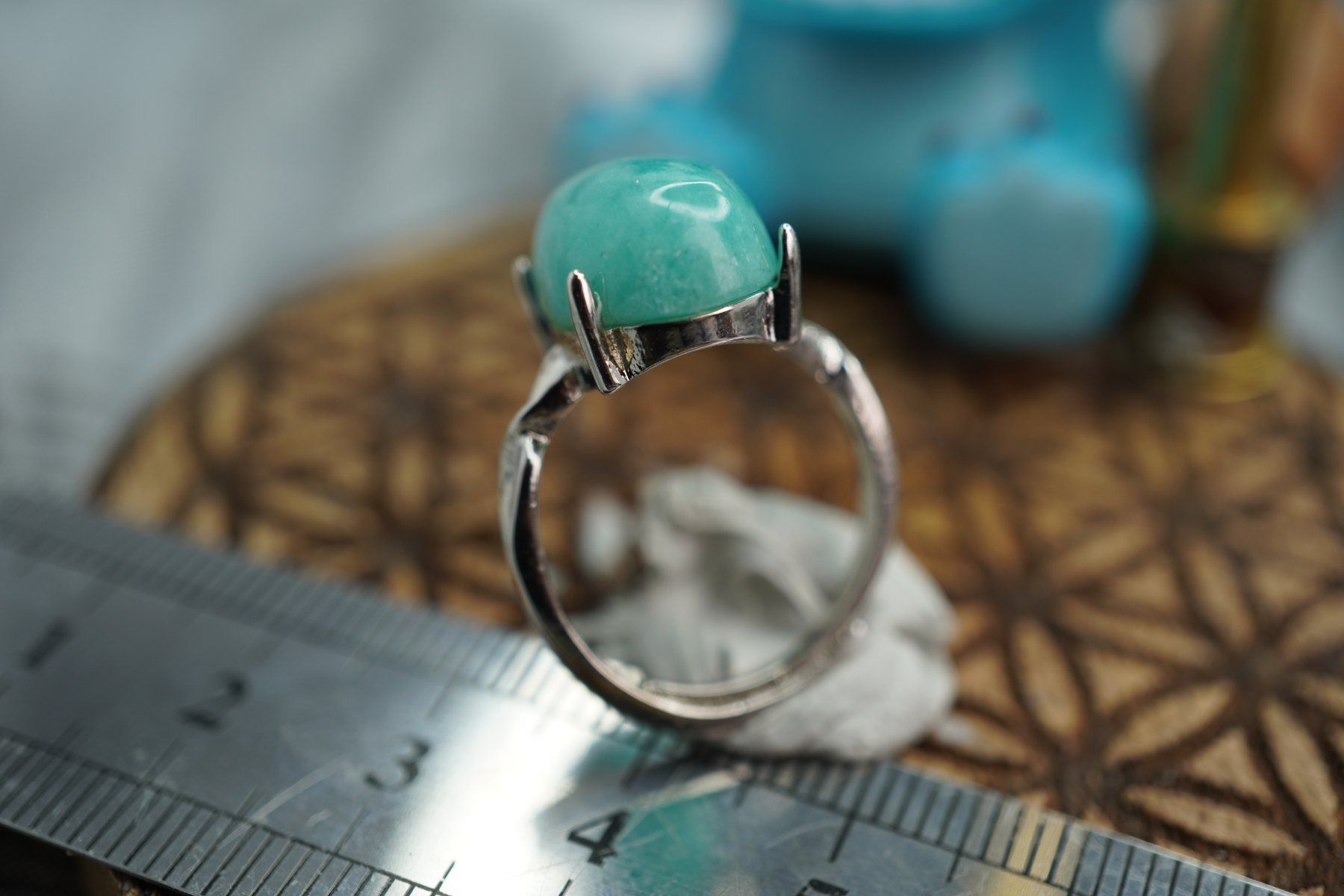 Minerali & Pietre curative: Amazonit     ring Grösse  Variabel     (Räumung!) – Nuovo e nell'imballaggio originale da Eschenbach SG venduto da topstone 4