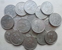 BRD ++ 20 Stück alte 2 DM Münzen 1951, Mzz. G, F, D, J