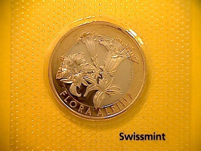 Tutti le monete: Gedenkmünze 10 Fr. - Enzian - 2017 – Nuovo e nell'imballaggio originale da Buchs AG venduto da Ged8