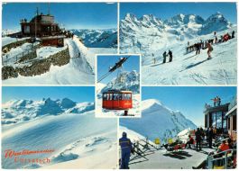 Silvaplana - 5 Bild AK Corvatsch