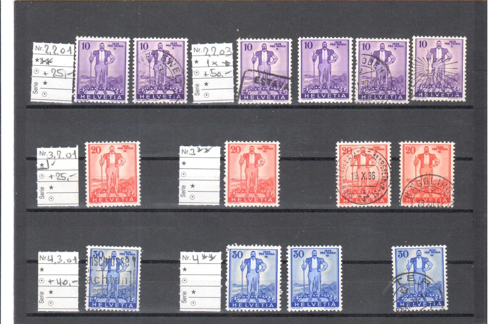 Tutti i francobolli: Sondermarken Pro Patria – Usato da Appenzell venduto da Murpa