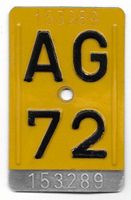 Mofanummer Töffli Aargau AG 72
