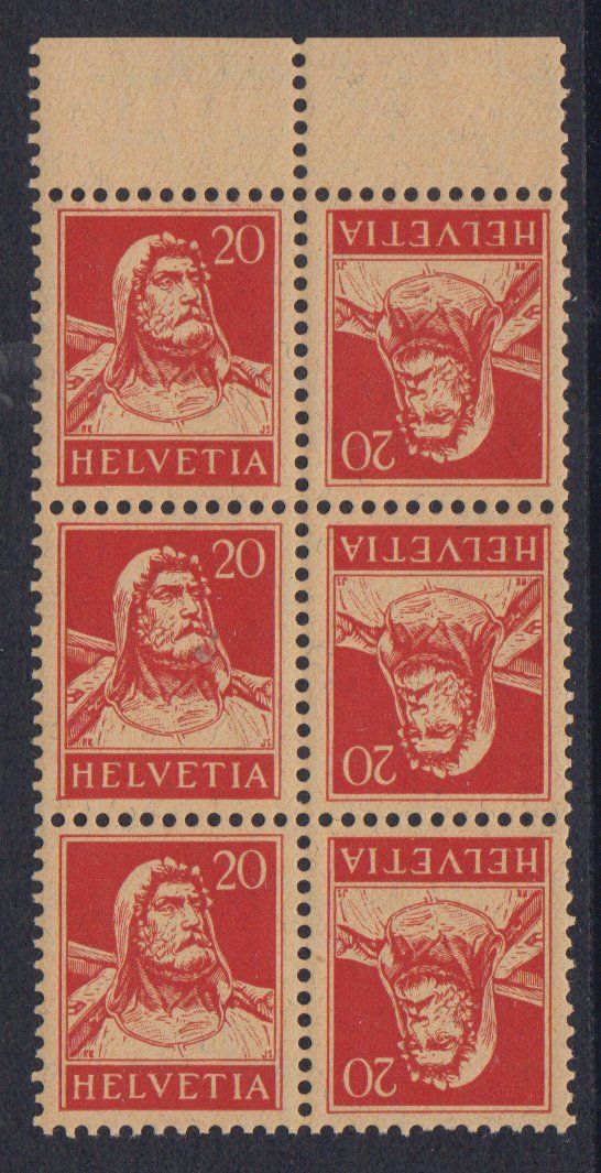 Tutti i francobolli: 6erblock Kehrdruck Tell ** – Nuovo (secondo la descrizione) da Eschlikon TG venduto da PhilCon