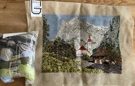 Vintage Gobelin-Stickset Grindelwald Wetterhorn 70er/80er