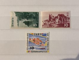 Timbres Japon 3 pièces divers bon état