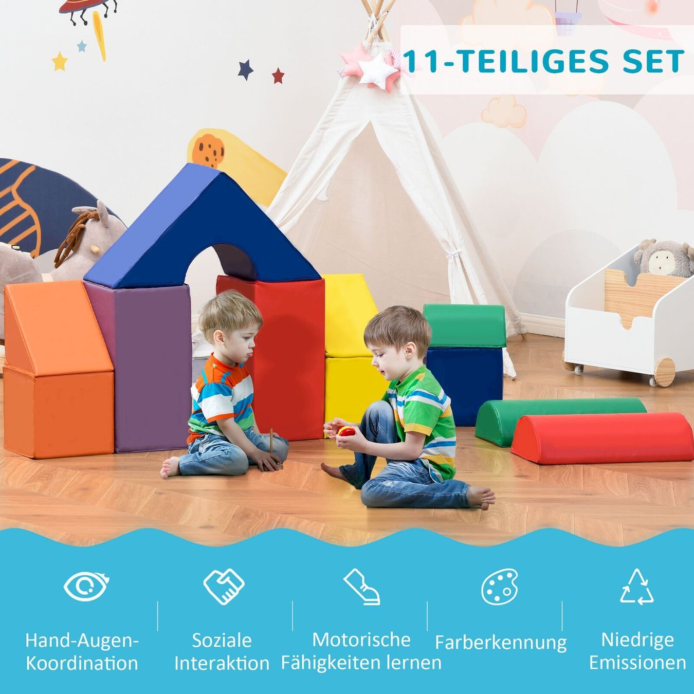 Jouets: 11-tlg. Softbausteine Schaumstoff – Neuf avec emballage d'origine à Bottighofen par zaap 6