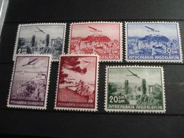 Set Jugoslawien 1937 * Erstfalz, Flugpostmarken