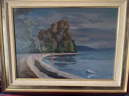 La Plage de Préverenges de Pierre Monay ,peintre