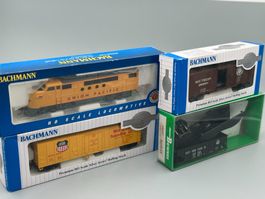 Modelleisenbahn 4‘er Set mit 1xLok und 3xGüterwagen 1:87(HO)