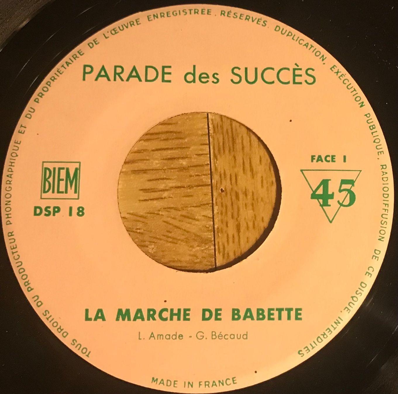Dischi in vinile: LA MARCHE DE BABETTE - GILBERT BECAUD / BRIGITTE BARDOT – Usato da Bussigny venduto da vinyl-pas-cher 2