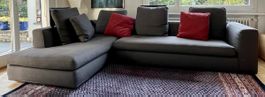 Minotti Powell Ecksofa Stoffbezug inkl. Kopfstützen & Kissen