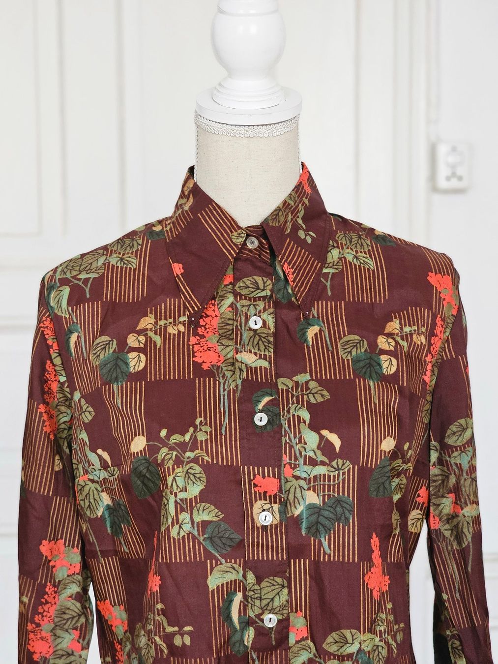 Camicette: Vintage 70s Herbst Bluse Gr. S – Usato da Ried-Brig venduto da Zzyzx 1