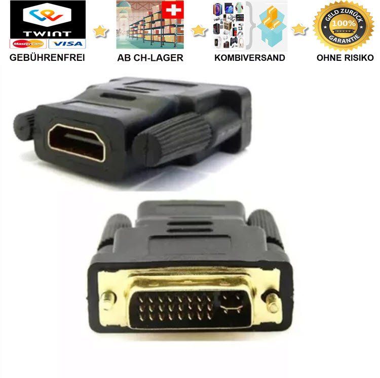 Dvi Hdmi Adapter P Dvi I Stecker Auf Hdmi Buchs Kaufen Auf Ricardo