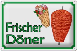 Blechschild-FRISCHER DÖNER-Hinweisschild