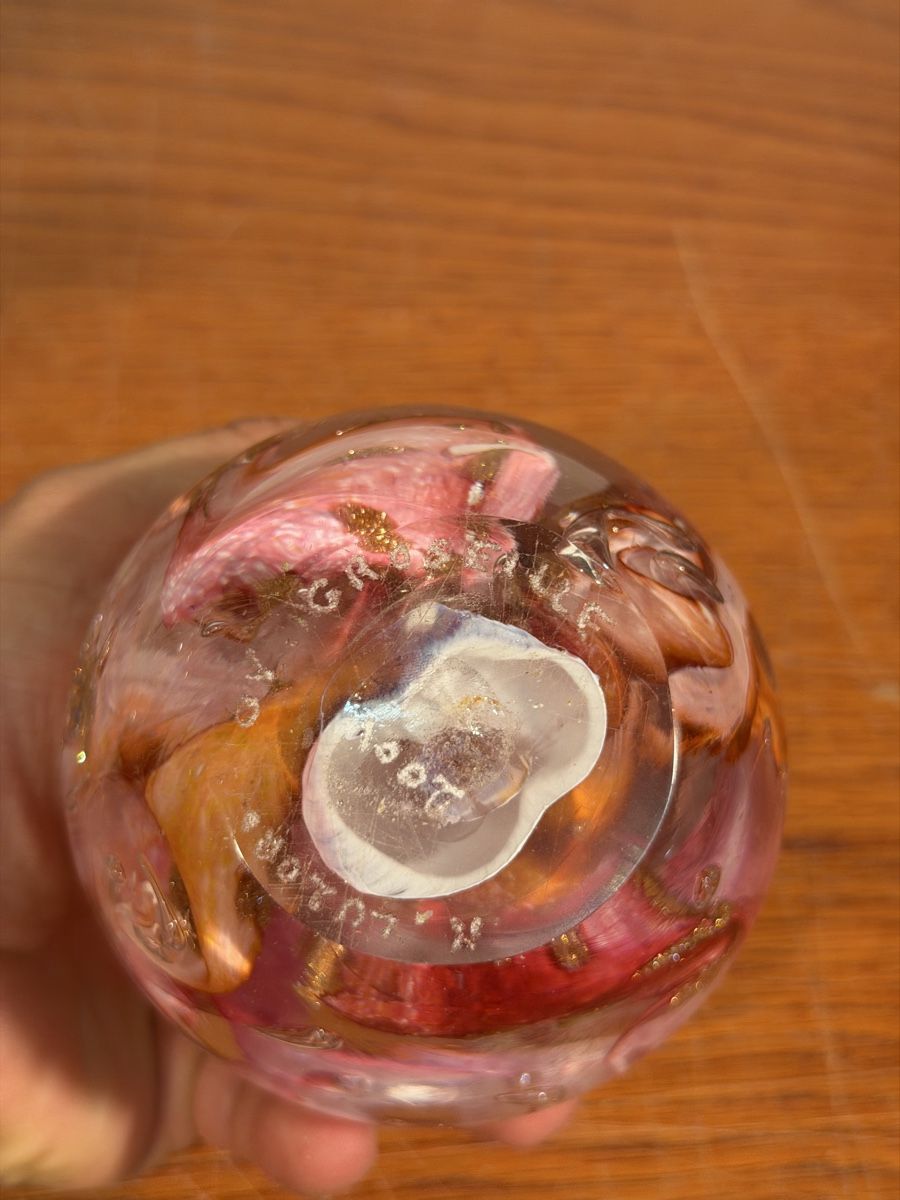 Bicchieri: Handblown Glass Egg Paperweight - Signed Luzoro 2000 – Usato da Lausanne venduto da artnouveau04 6