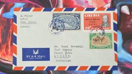 CL32 Enveloppe + Timbre Liberia 19xx