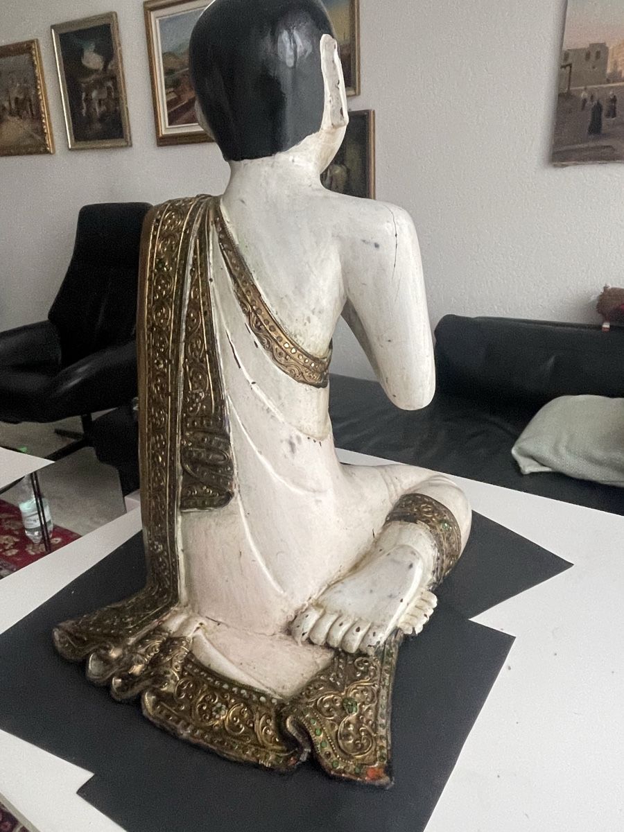 Skulpturen & Statuen: Bouddha, Burma/Myanmar aus Holz – Gebraucht aus Meierskappel von Hala03 4