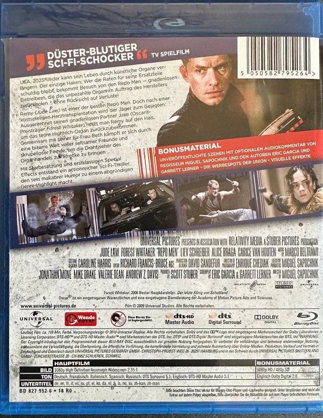 Tutti i DVDs: 2 Blu-rays Repo Man + Repo Men – Nuovo (secondo la descrizione) da Beringen venduto da Mantafisch1 3