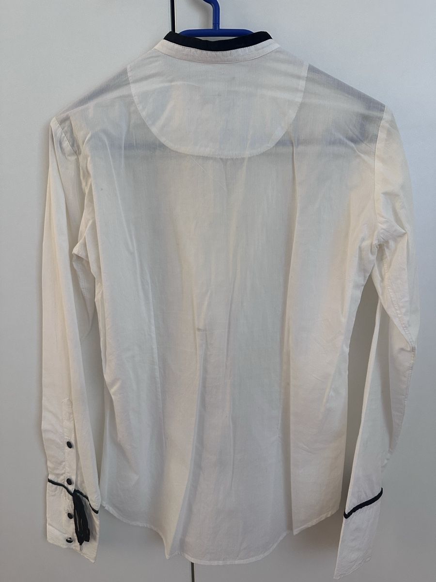 Camicette: Coast White Black Trim Textured Shirt – Usato da Binningen venduto da can_s2yh 5
