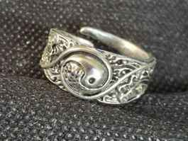 Chinesischer Stil Damen Ring Silber Farbe Yin Und Yang