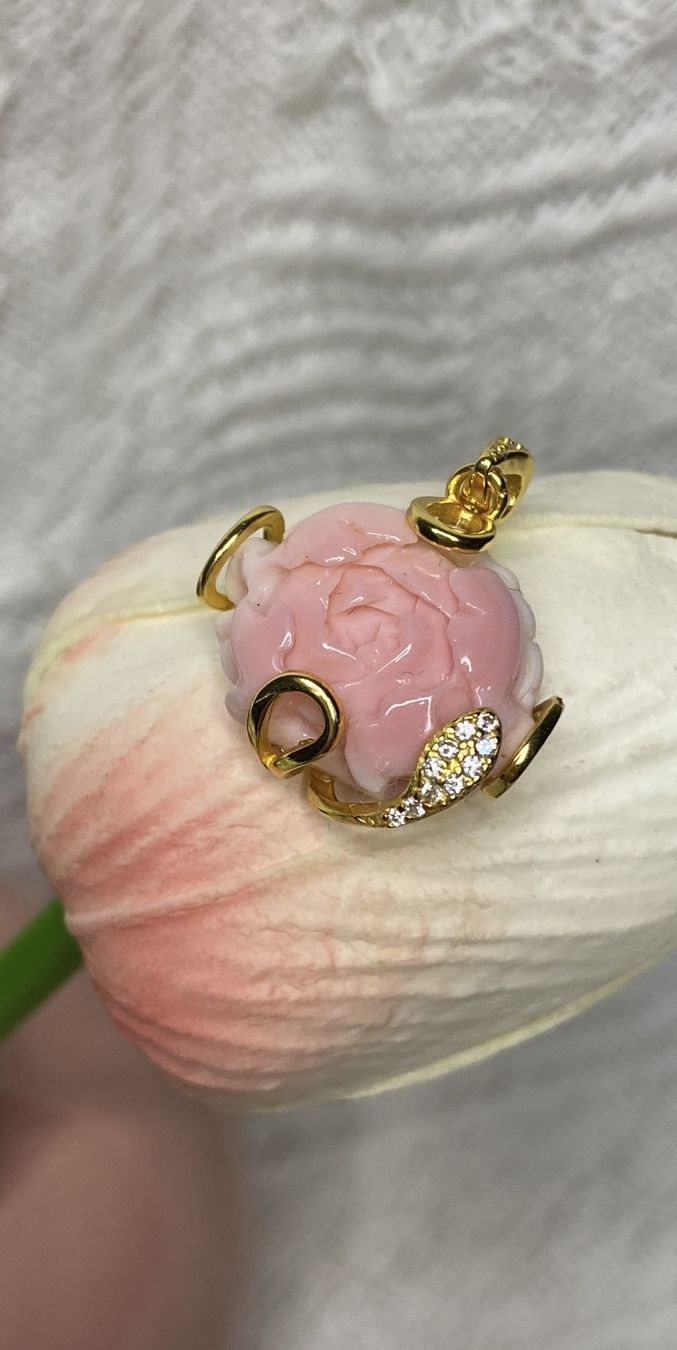 Ciondoli: Conshell Anhänger Gold aus 925 Silber Rose Design – Nuovo (secondo la descrizione) da St. Gallen venduto da GIULESGG 2