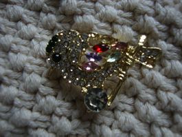 Brosche Glitzervogel