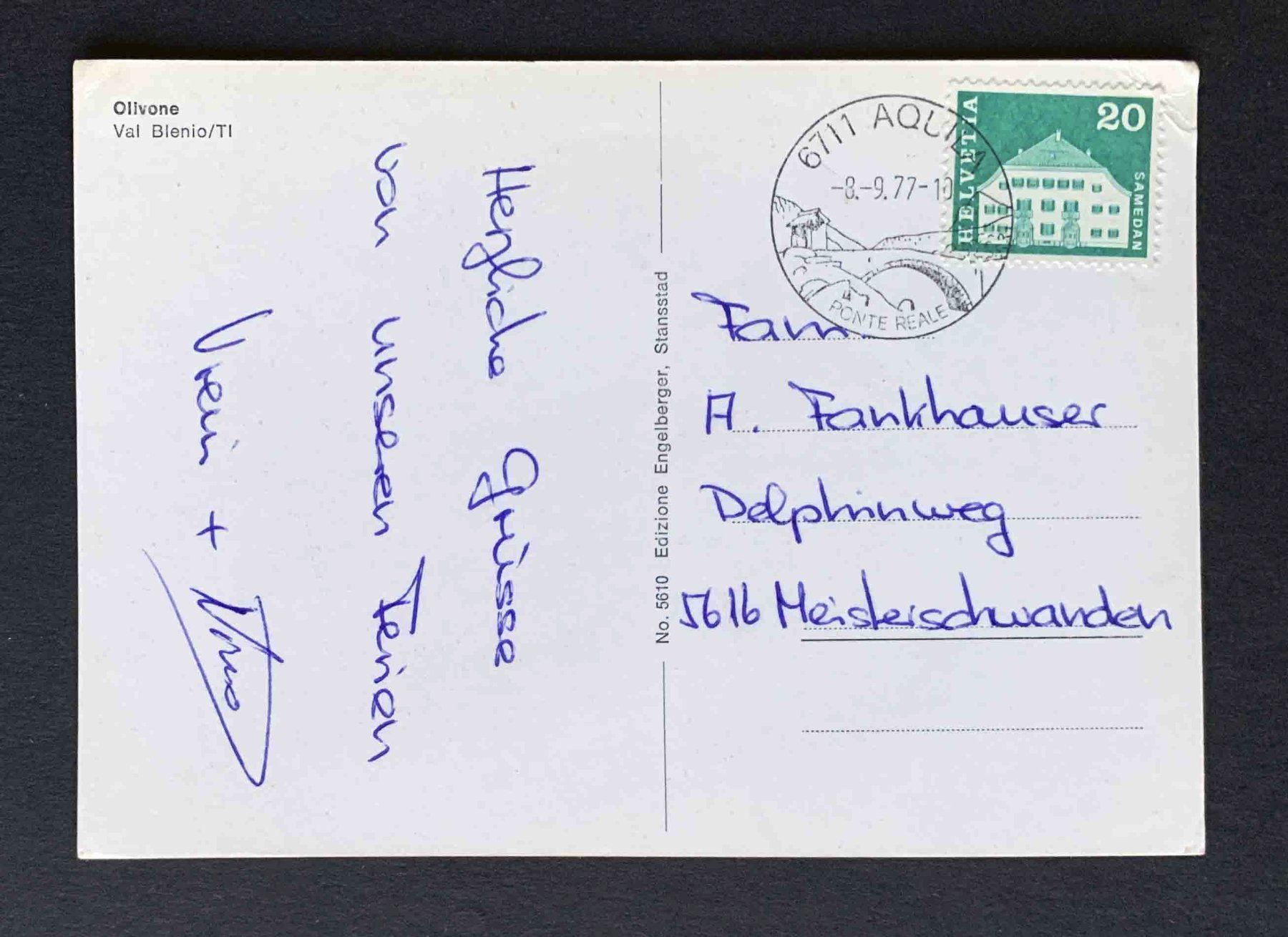 Cartoline postali: AK Olivone Val Blenio – Usato da Goldau venduto da artelier1 1