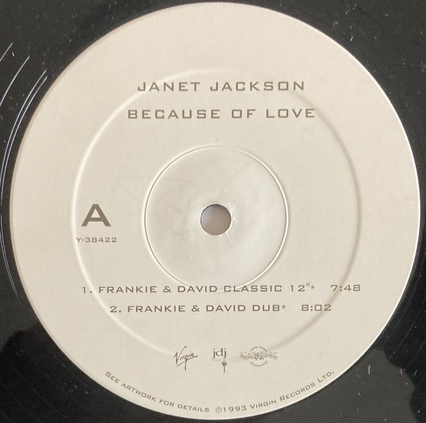 Dischi in vinile: JANET JACKSON - BECAUSE OF LOVE – Usato da Poliez-Pittet venduto da Newtown-Records 2