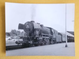 Foto Dampflokomotive in Aalen 1968 Lok23088 -->21x16cm