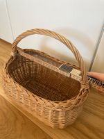 Geflochtener Korb aus Weide, Naturmaterial, mit Henkel